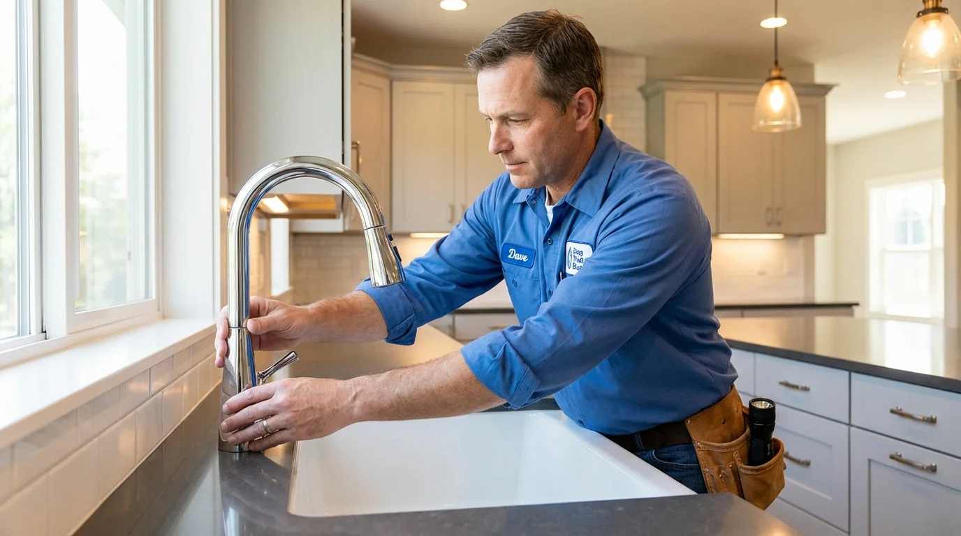 Kitchen faucet installation by Johns Plumbing LLC in Newberg