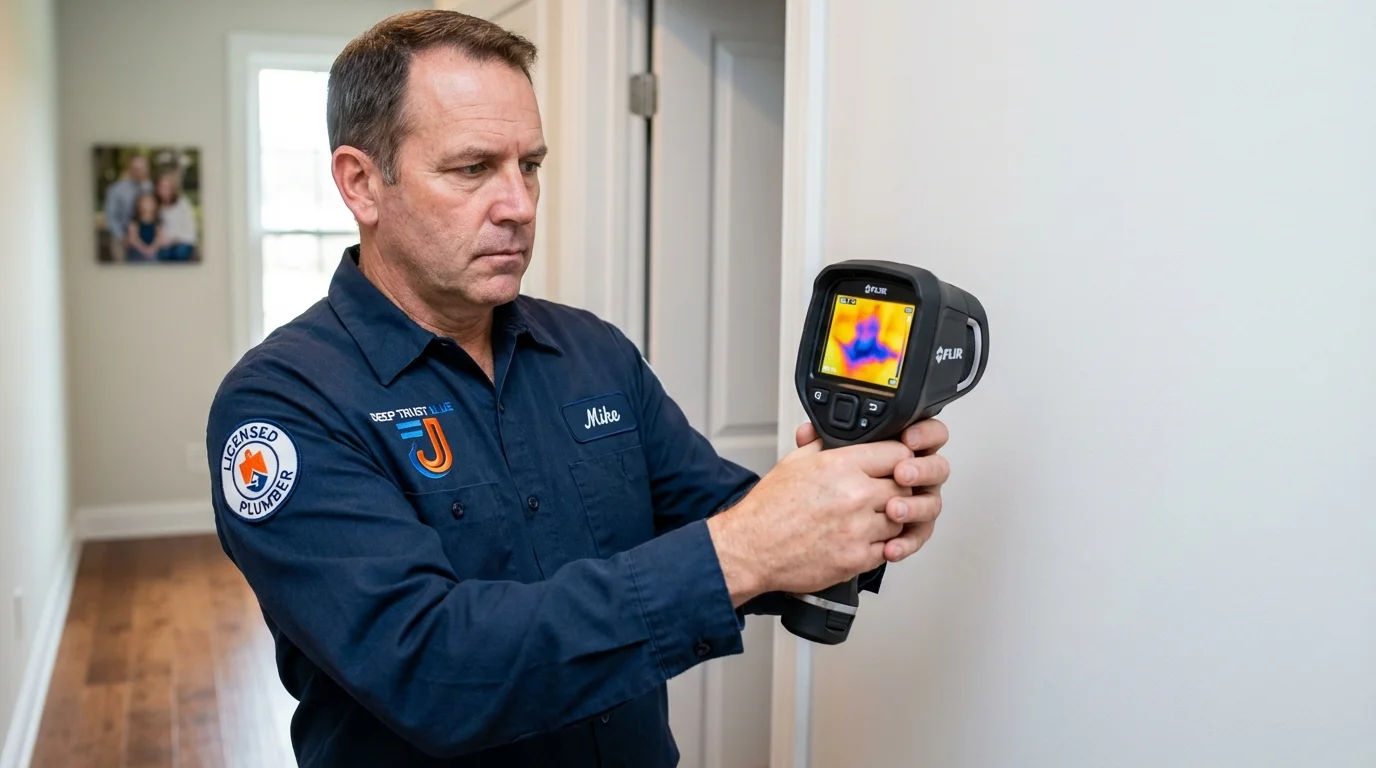 Thermal imaging leak detection by Johns Plumbing LLC in Newberg